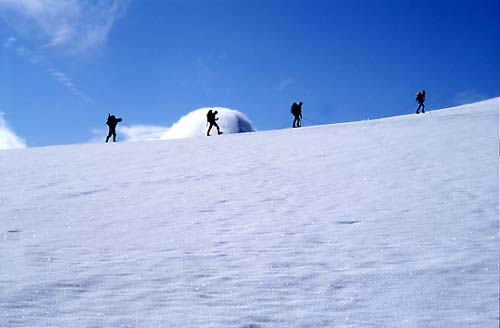 12 Silhouette sur le chapeau de la dent d'Herens