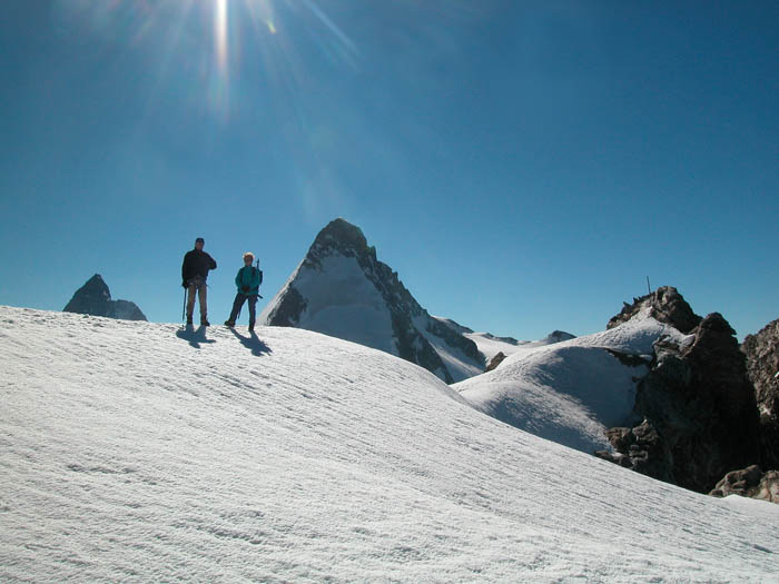 005 Tete de Valpeline vue sur dent d'Herens et Cervin