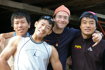 Tenzing, galzen, Alain et Jangbu