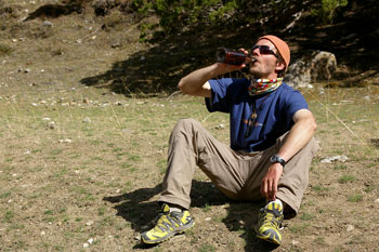 Descente à Meta dégustation de biere pendant la pause